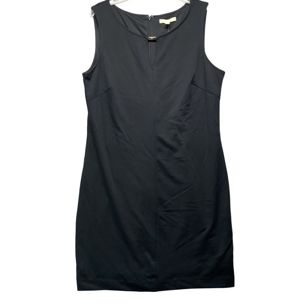 NWT‎ Banana Republic Womens Black Sleeveless V Neck Gold Bar Dress Classic SZ 14